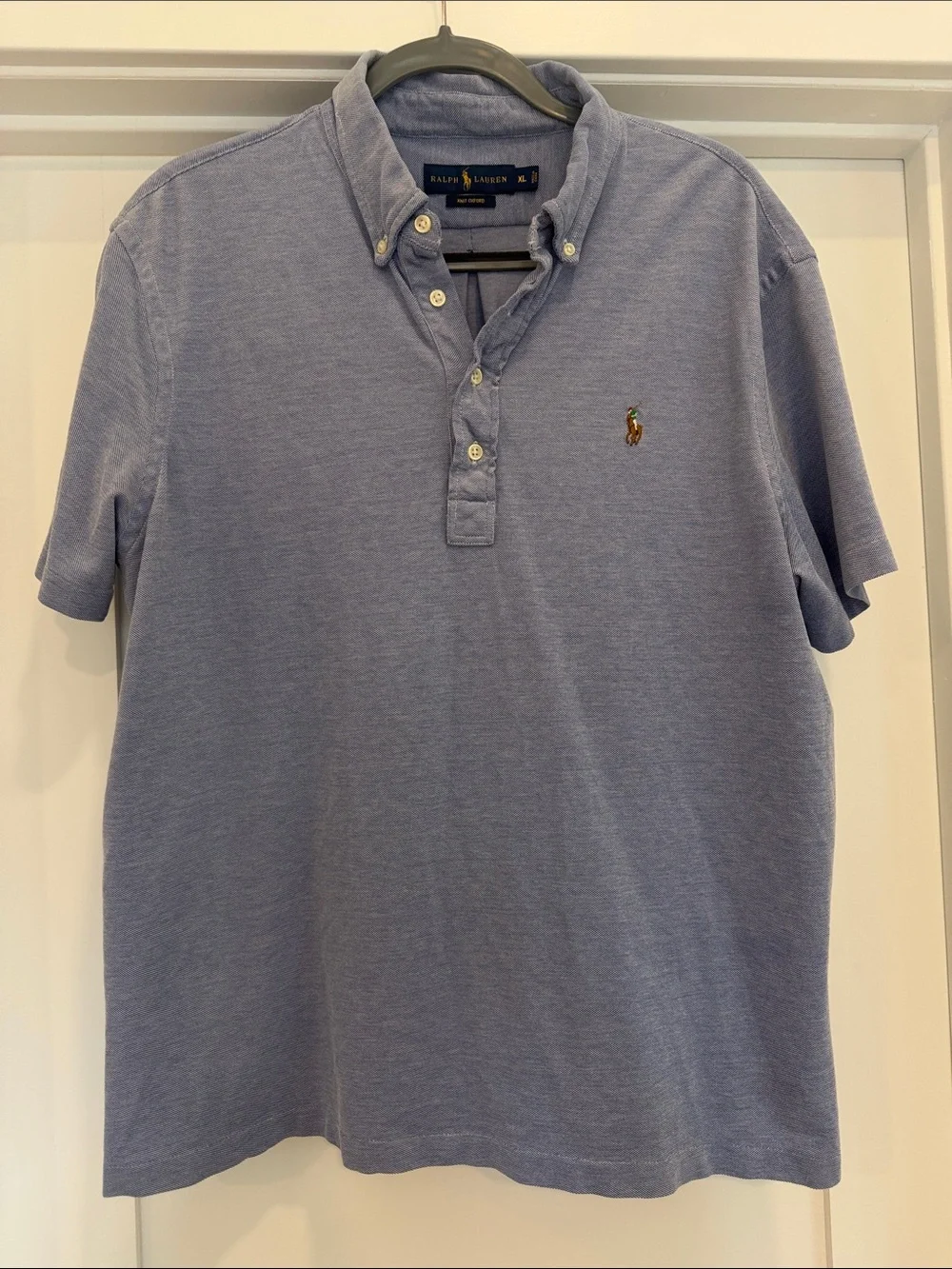 Ralph Lauren Knit Oxford Polo Shirt Blue XL